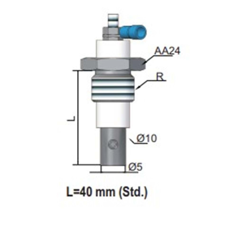 ELC 09f İletkenlk Tp Sevye Elektrodu R 3/8