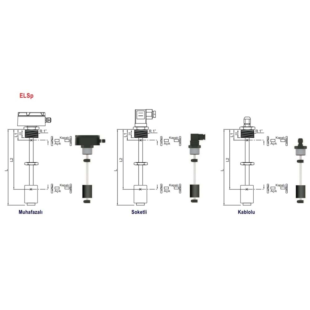 ELSp-150-SOKETLİ Şamandıralı Seviye Şalteri